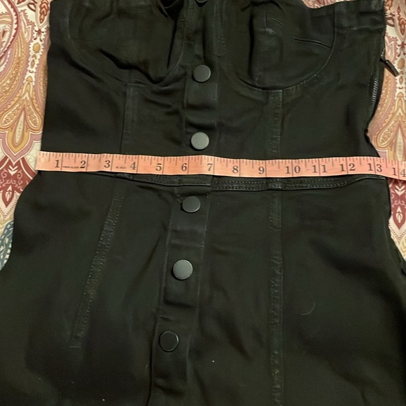 NWT Zara dark denim bustier button front dress size S - Picture 7 of 11